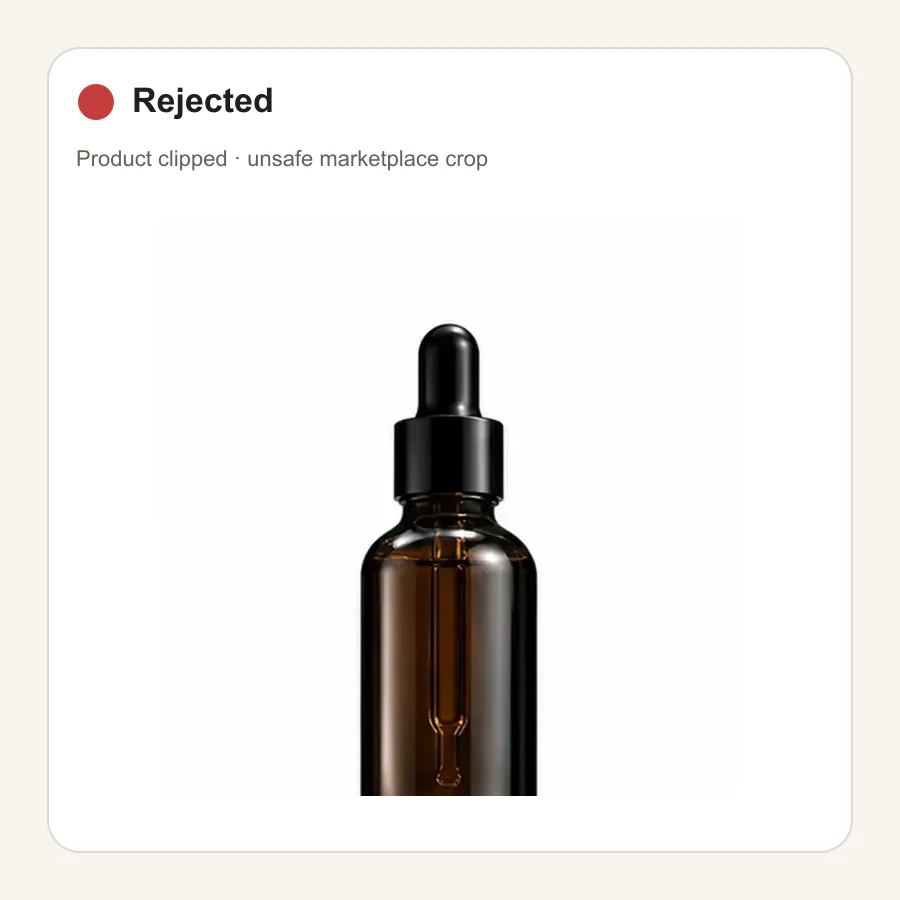 Amber serum listing workflow · Rejected