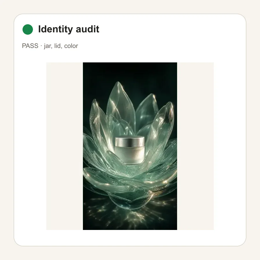 Glass cream listing workflow · Audit