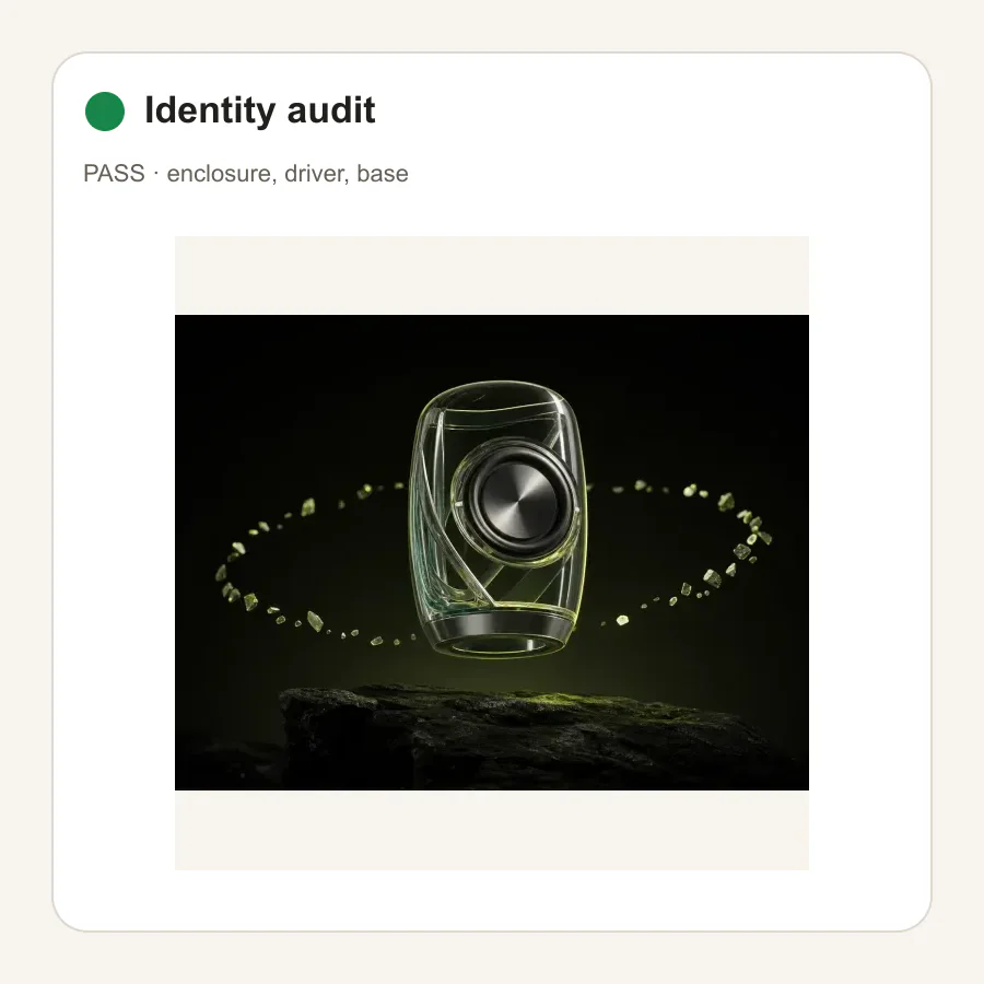Transparent speaker listing workflow · Audit